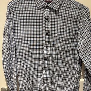 UNTUCKit Navy and White Plaid Shirt